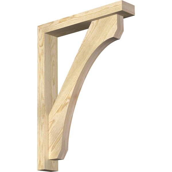 Ekena Millwork Legacy Block Rough Sawn Bracket w/ Offset Brace, Douglas Fir, 4"W x 22"D x 30"H BKT0402X22X30LEC05RDF - main